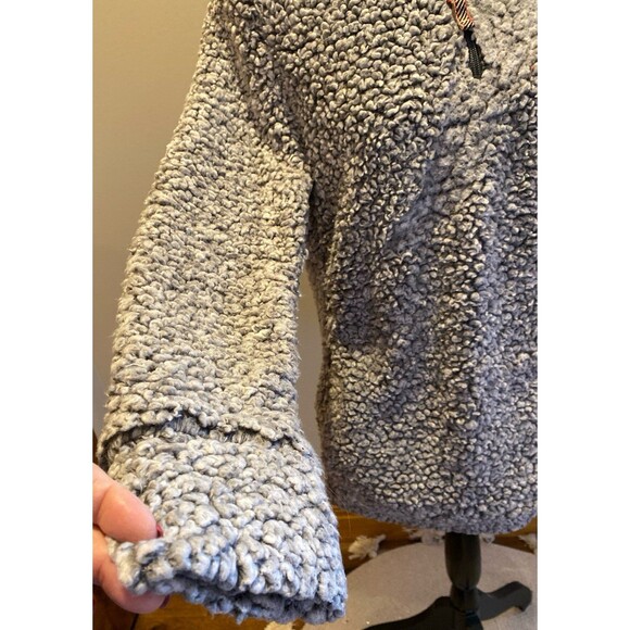 Weatherproof Jacket Vintage Lined Teddy Bear Pullover 1/4 Zip Grey Size Medium - Picture 6 of 11